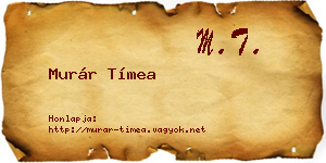 Murár Tímea névjegykártya
